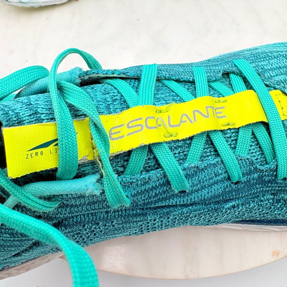 Altra Escalante 2 Running Shoes Womens 9.5 Teal Blue Lime Green Wide Toe Box - Picture 6 of 9